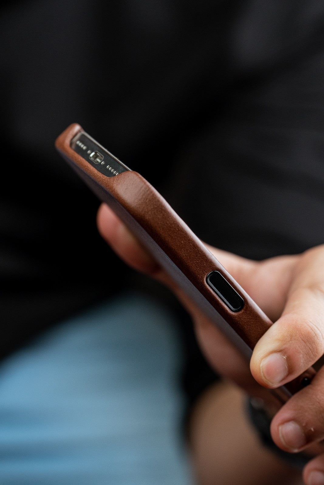 Full Grain Leather Brown iPhone 16 Pro Max Case