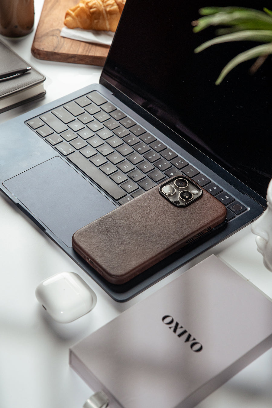 Vegan Leather Deep Brown iPhone 16 Pro Max Case