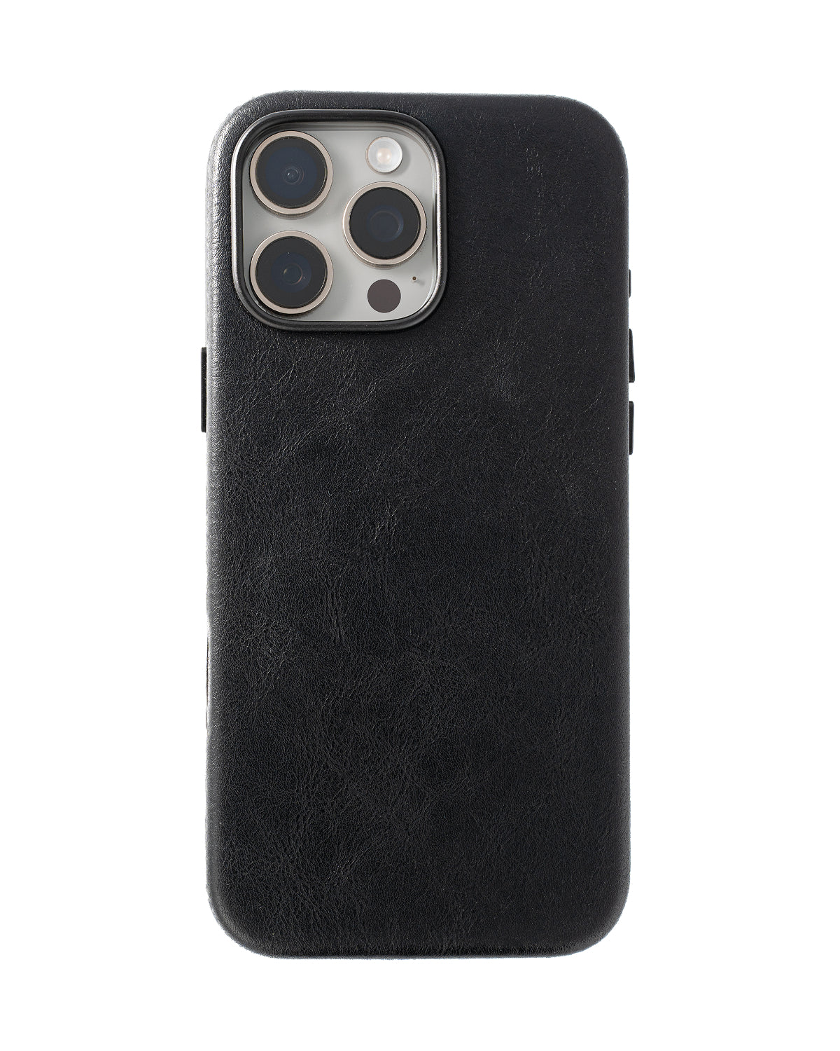 Vegan Leather Black iPhone 16 Pro Max Case