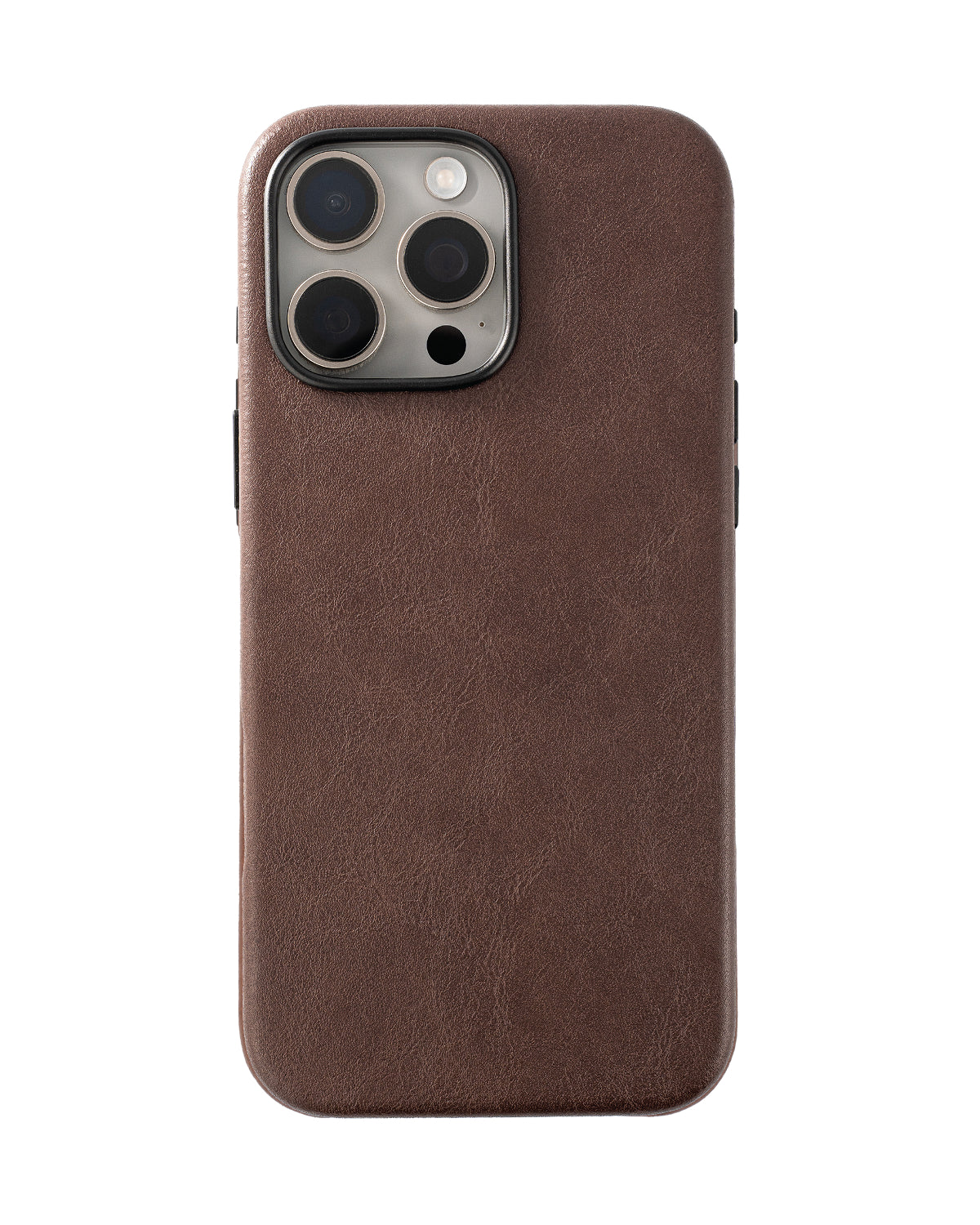 Vegan Leather Deep Brown iPhone 16 Pro Max Case